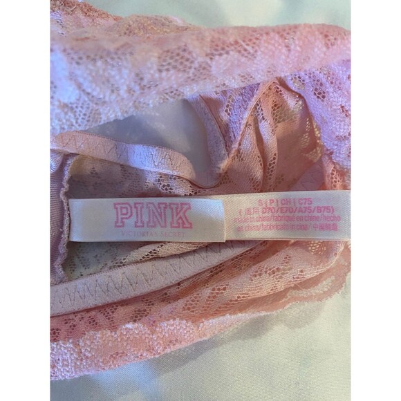 Victoria Secret Bralette  Bra Ombré Pink Lace Razorback Sexy Lingerie Sz Small - Picture 11 of 12